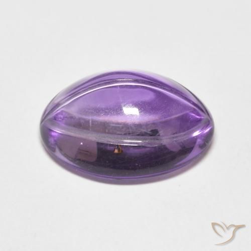 Améthyste Violet clair naturelle ovale, 6.83 ct, Transparent