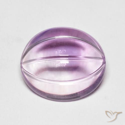 7.81ct Naturel Violet rosâtre léger Améthyste, ovale, Transparent
