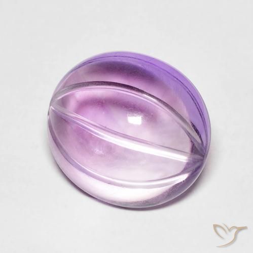Améthyste Violet Rosâtre naturelle ovale, 5.72 ct, Transparent