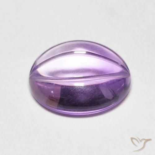 Améthyste Violet Rosâtre naturelle ovale, 5.72 ct, Transparent