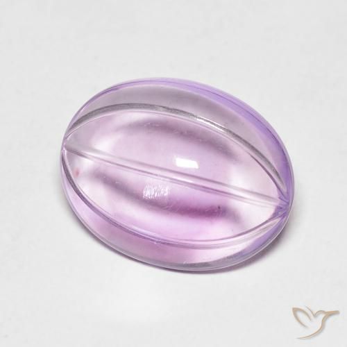 Améthyste Violet iris rosâtre naturelle ovale, 6.02 ct, Transparent