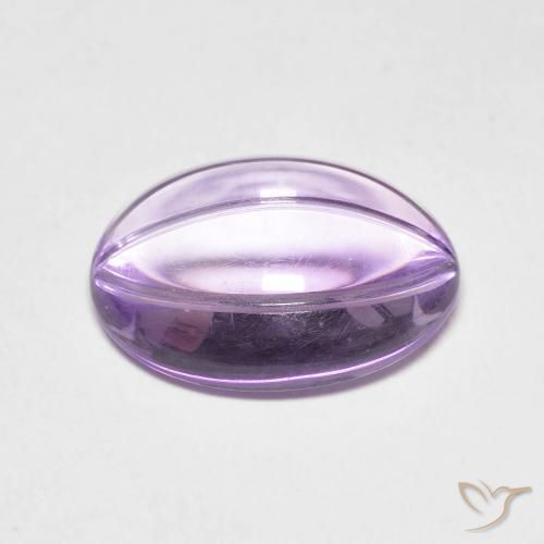 Améthyste Violet iris rosâtre naturelle ovale, 6.02 ct, Transparent