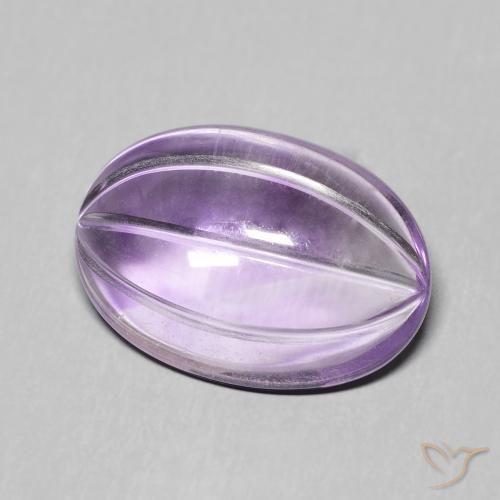 Améthyste Violet moyen naturelle ovale, 7.18 ct, Transparent