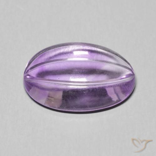 Améthyste Violet moyen naturelle ovale, 7.18 ct, Transparent