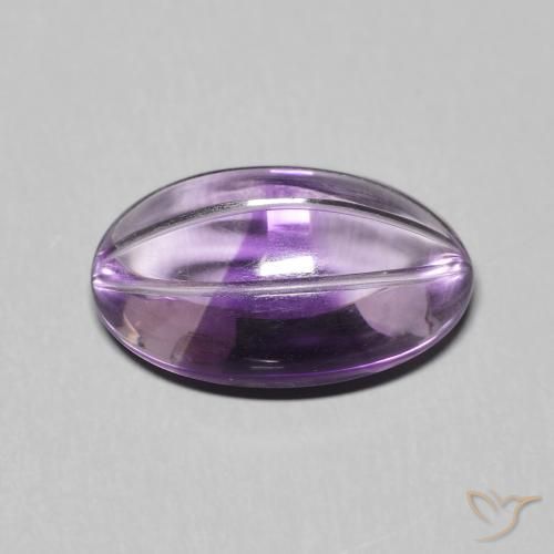 Améthyste Violet violacé naturelle ovale, 6.26 ct, Transparent