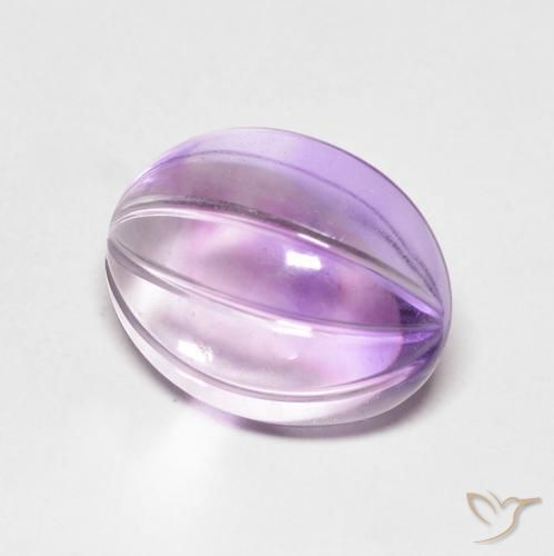 Améthyste Violet Iris naturelle ovale, 5.71 ct, Transparent