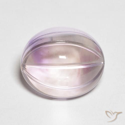 Améthyste Violet iris léger naturelle ovale, 5.44 ct, Transparent
