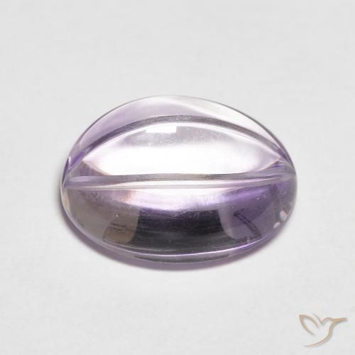 Améthyste Violet iris léger naturelle ovale, 5.44 ct, Transparent