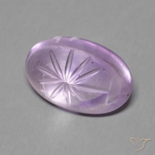 Améthyste Violet Iris naturelle ovale, 5.61 ct, Transparent