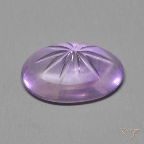 Améthyste Violet Iris naturelle ovale, 5.61 ct, Transparent