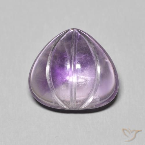 5.56ct Naturel Medium Light Purplish-Violet Améthyste, En forme de poire, Transparent