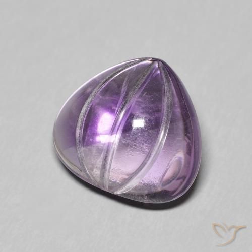 Améthyste Medium Light Purplish-Violet naturelle En forme de poire, 5.56 ct, Transparent