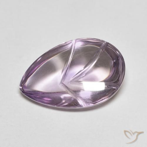 7.22ct Naturel Light-Medium Violet Améthyste, En forme de poire, Transparent