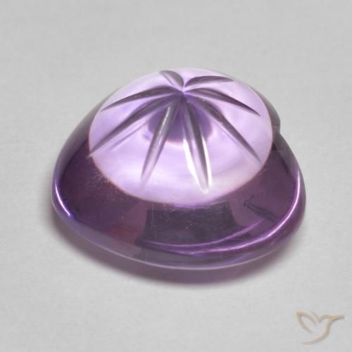 Améthyste Violet Rosâtre naturelle Cœur, 6.37 ct, Transparent