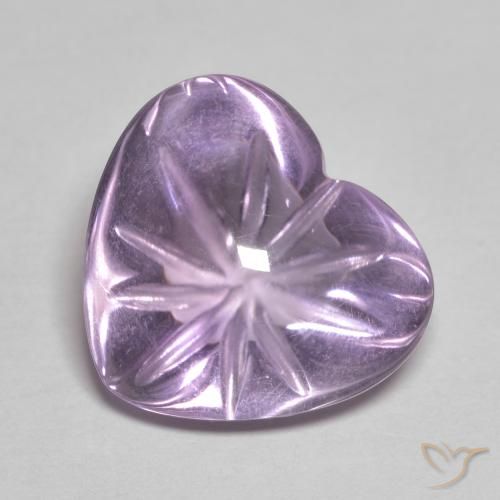6.81ct Naturel Violet moyen Améthyste, Cœur, Transparent
