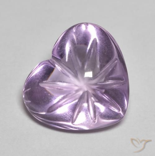 Améthyste Violet moyen naturelle Cœur, 6.81 ct, Transparent
