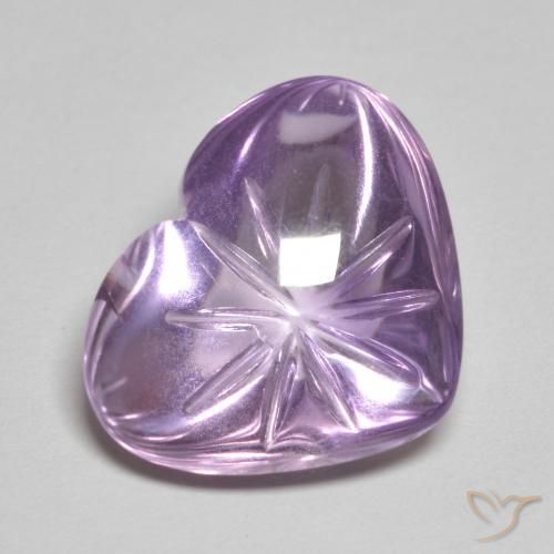Améthyste Violet Iris naturelle Cœur, 8.56 ct, Transparent