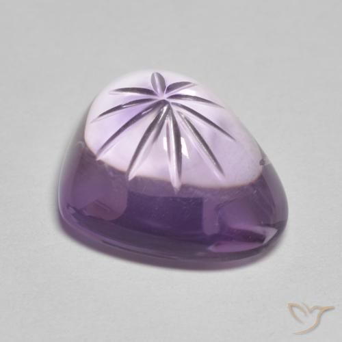 Améthyste Violet Iris naturelle Cœur, 8.56 ct, Transparent