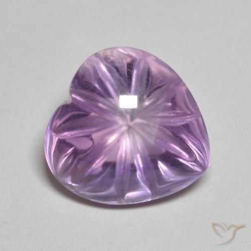 Améthyste Violet moyen naturelle Cœur, 5.59 ct, Transparent