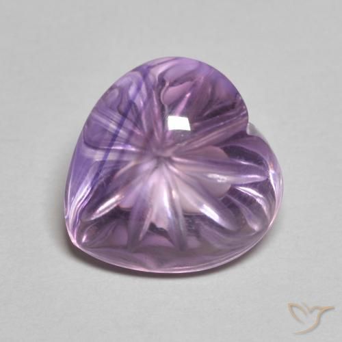 Améthyste Violet moyen naturelle Cœur, 5.59 ct, Transparent