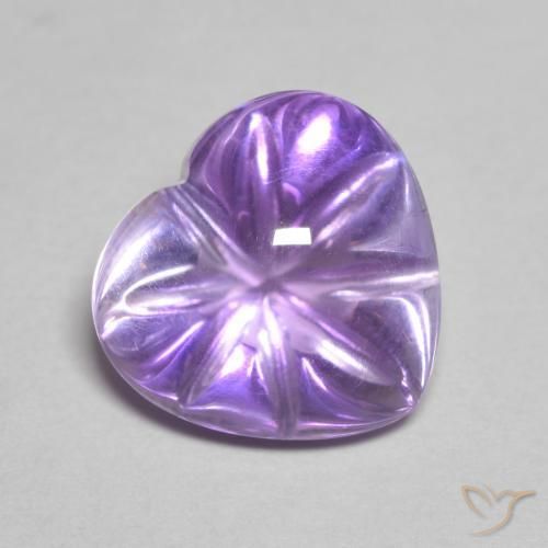 Améthyste Teinte violet profond naturelle Cœur, 3.90 ct, Transparent