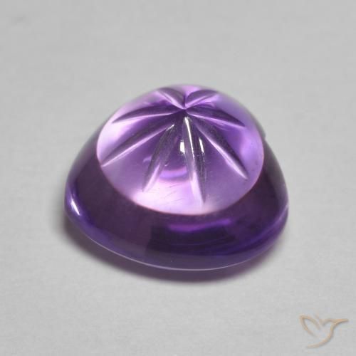 Améthyste Teinte violet profond naturelle Cœur, 3.90 ct, Transparent