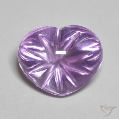 Améthyste Violet Rosâtre naturelle Cœur, 6.76 ct, Transparent