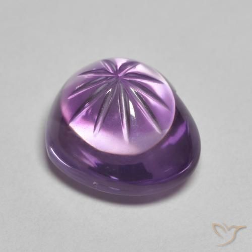 Améthyste Violet Rosâtre naturelle Cœur, 6.76 ct, Transparent