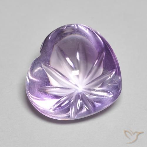 5.78ct Naturel Violet iris profond Améthyste, Cœur, Transparent