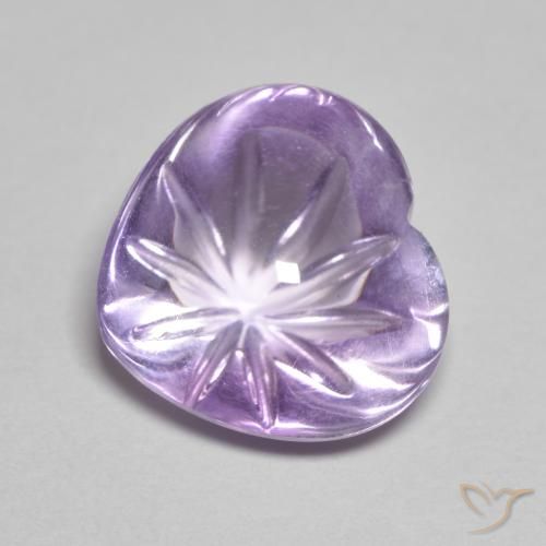 Améthyste Violet iris profond naturelle Cœur, 5.78 ct, Transparent