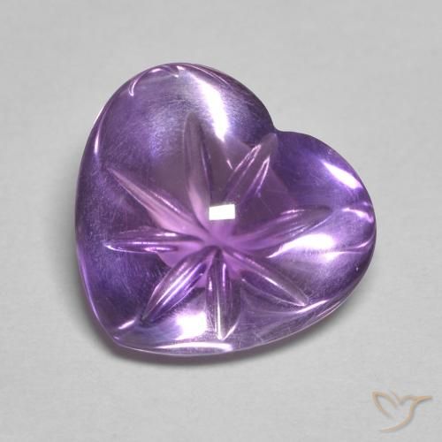Améthyste Violet moyen naturelle Cœur, 3.70 ct, Transparent