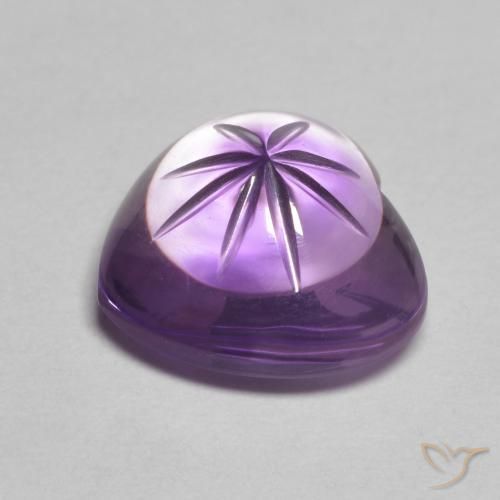 Améthyste Violet moyen naturelle Cœur, 3.70 ct, Transparent