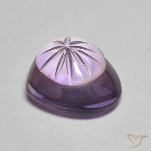 Améthyste Violet moyen naturelle Cœur, 5.94 ct, Transparent