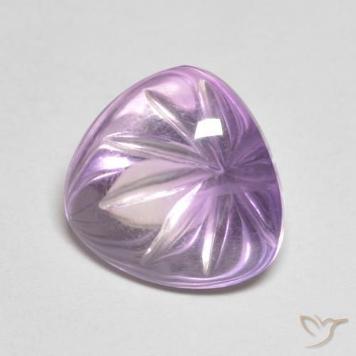 Améthyste Violet moyen naturelle Trillion, 6.10 ct, Transparent