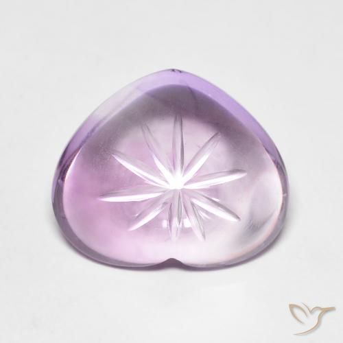 Améthyste Violet Iris naturelle Cœur, 6.53 ct, Transparent