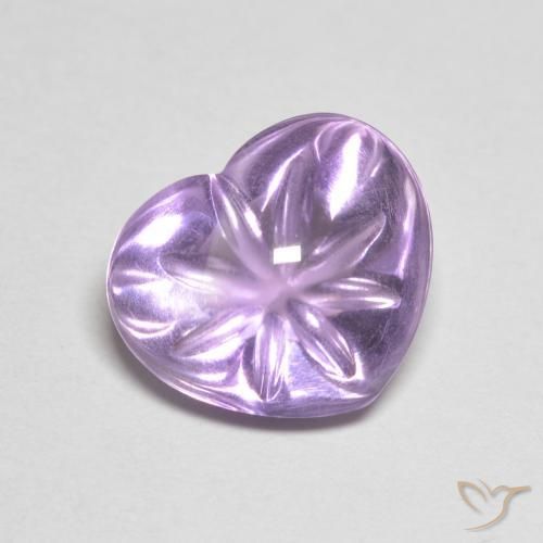 4.57ct Naturel Violet iris profond Améthyste, Cœur, Transparent