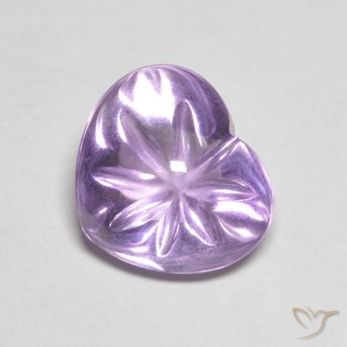 Améthyste Violet iris profond naturelle Cœur, 4.57 ct, Transparent