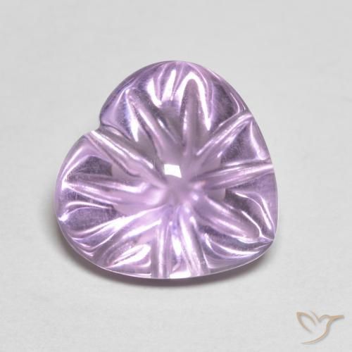 5.76ct Naturel Violet Iris Améthyste, Cœur, Transparent