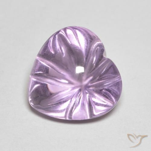 Améthyste Violet Iris naturelle Cœur, 5.76 ct, Transparent