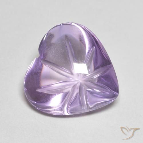 5.23ct Naturel Violet moyen Améthyste, Cœur, Transparent