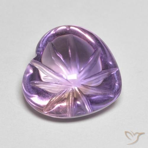 6.90ct Naturel Violet Sangria Améthyste, Cœur, Transparent