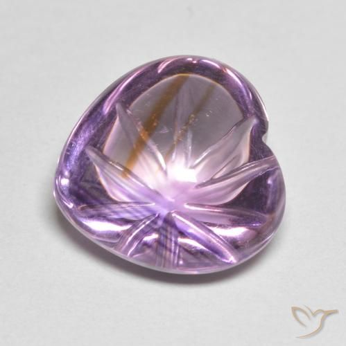 Améthyste Violet Sangria naturelle Cœur, 6.90 ct, Transparent