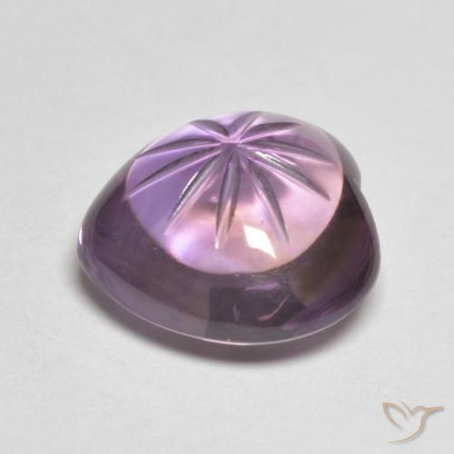 Améthyste Violet Sangria naturelle Cœur, 6.90 ct, Transparent
