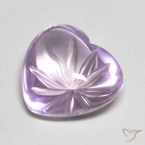 Améthyste Violet Iris naturelle Cœur, 6.16 ct, Transparent