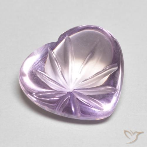 Améthyste Violet Iris naturelle Cœur, 6.16 ct, Transparent