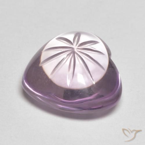 Améthyste Violet Iris naturelle Cœur, 6.16 ct, Transparent