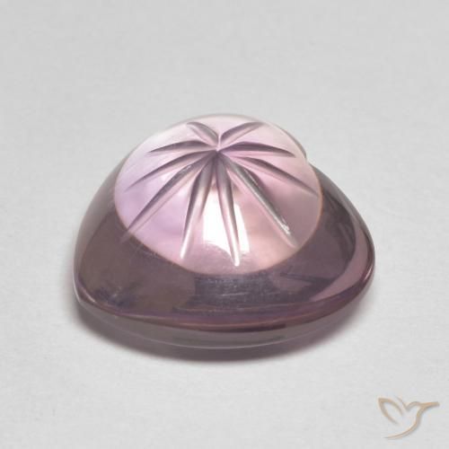Améthyste Violet Rosâtre naturelle Cœur, 5.85 ct, Transparent