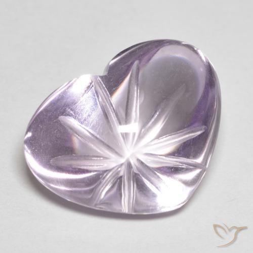 9.41ct Naturel Violet clair Améthyste, Cœur, Transparent