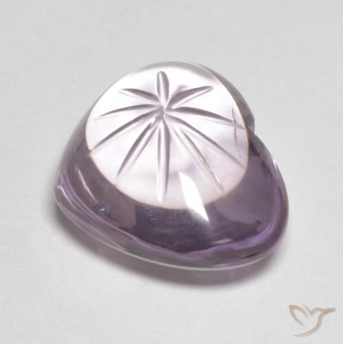 Améthyste Violet clair naturelle Cœur, 9.41 ct, Transparent