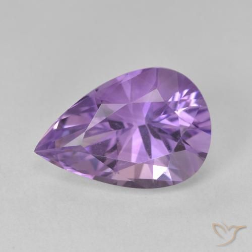 4.86ct Naturel Medium Light Purplish-Violet Améthyste, En forme de poire, VVS